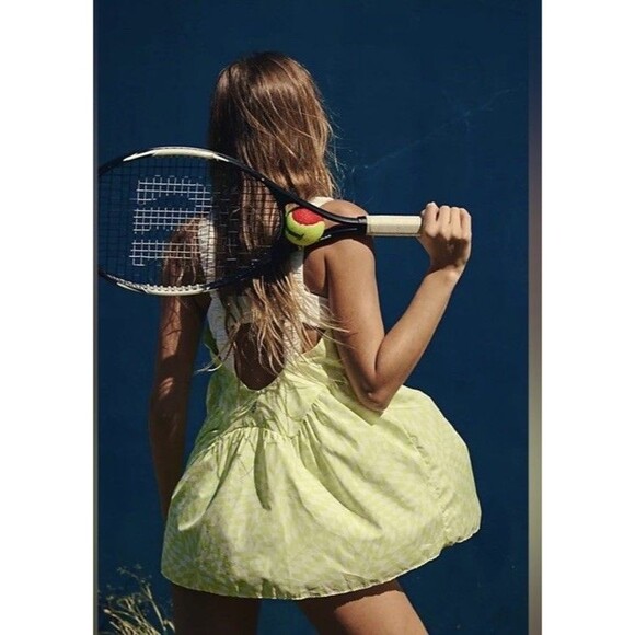 FP Movement by Free People One Two Punch 2pc Set Quilt Geo Sour Citrus Sz M NWT - Picture 2 of 10